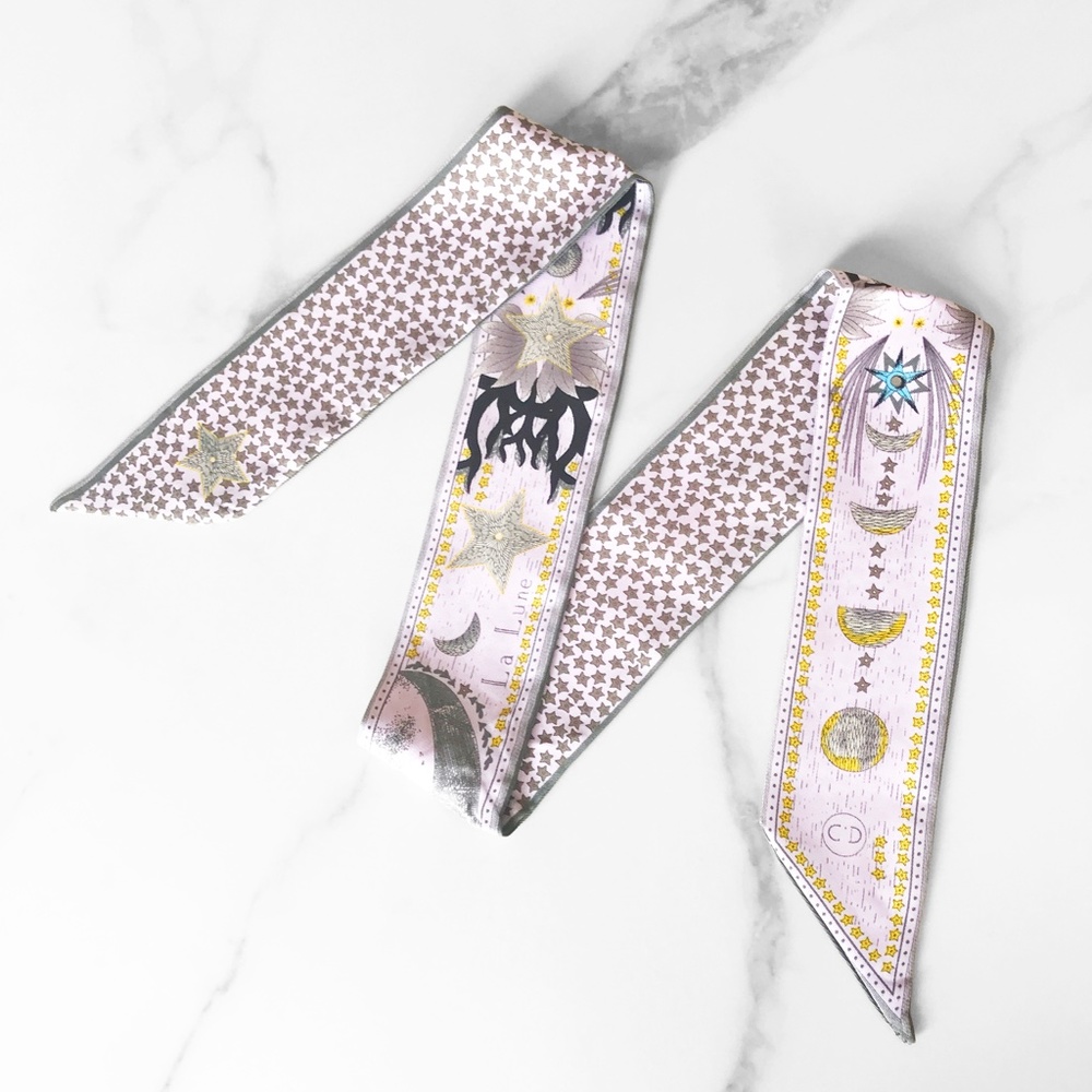 SOLD - Pink La Luna Twilly Scarf - Purse Wrap